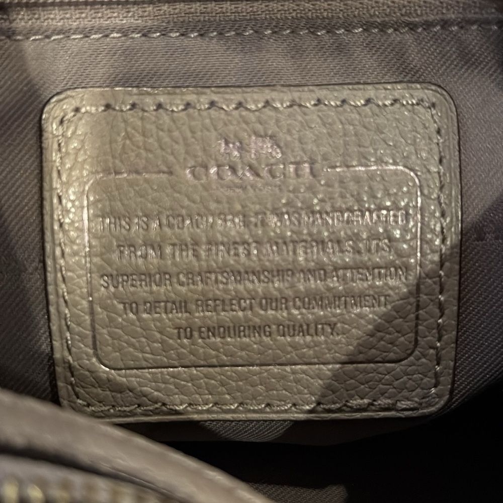 Coach Gray Leather Tote Bag - Picture 5 of 9